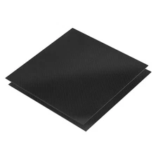 2 Pcs 3K Carbon Fiber Panel Sheets 240 x 240 x 1mm Board Plain Bright