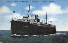 Great Lakes Steamship CITY OF FLINT c1900s-20s Vintage Postcard