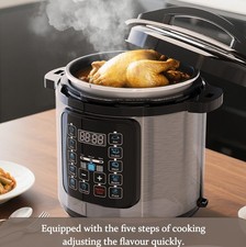 6L Intelligent Electric Pressure Cooker 10Preset Menus Home Kitchen Cooker Timer
