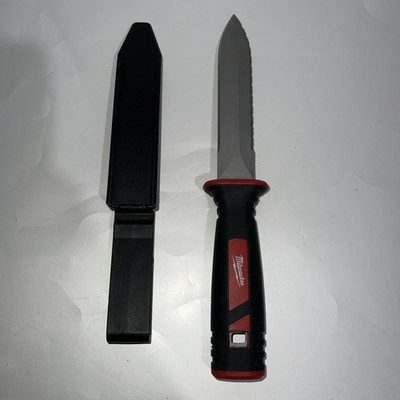 Milwaukee 11'' Fixed Double-Edge Blade Knife Black 48-22-1920 Hardline w/ Sheath