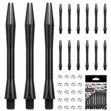 CyeeLife Dart Shafts 15 Pack with O Rings Dart Accessories Black
