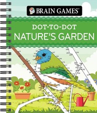 Brain Games - Dot-to-Dot Nature's Garden - spiral bound Brain Games Publicat...