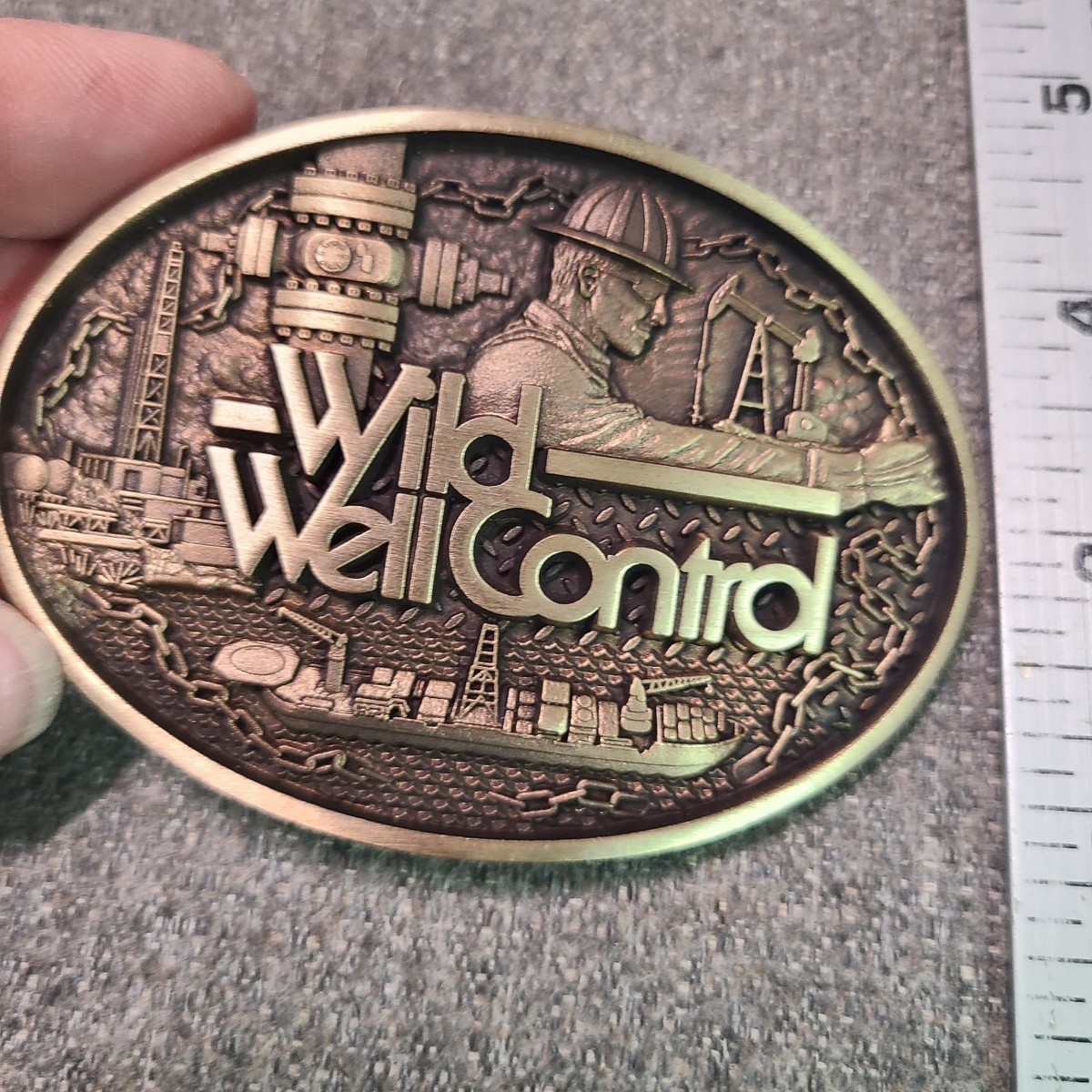 Wild Well Control Limited Edition Solid Bronze Belt Buckle Oil