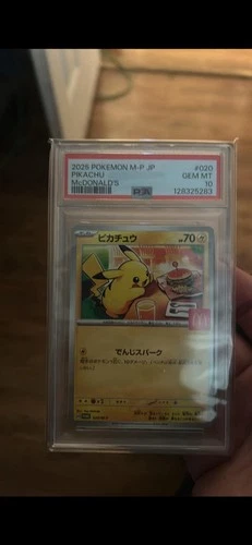 Pokémon Pikachu 020/M-P M-P Promo Holo 70 HP PSA 10 Japanese 2025 TCG Card