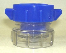 Pill Crusher Grinder Plastic Blue  Clear Lid Screws On Handiest Item Around