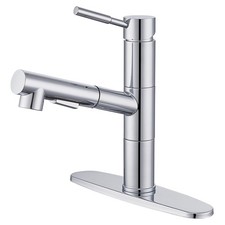 Kitchen Faucets, Chrome Kitchen Faucet with Pull Down Sprayer, Modern Stainle...