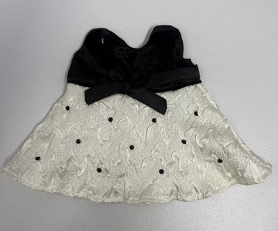 Build a Bear BAB Formal Outfit Black & White Dress