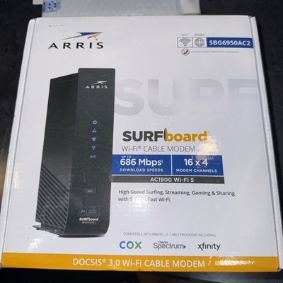 ARRIS SURFboard SBG6950AC2 AC1900 DOCSIS 3.0 Modem Router - Black