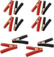 10 Pack 100A Insulated Alligator Clips, Heavy Duty Battery Alligator Clamps for
