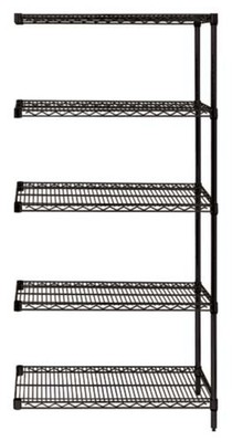 Quantum Storage Systems - AD54-1836BK-5 - WIRE 5 SHELF ADD-ON KIT BLACK 54in