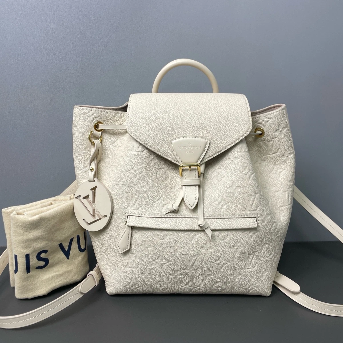 louis vuitton backpack womens white Backup Milk Leather hiking backpacks White Louis Vuitton Damier Infini