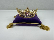 Vintage Franklin Mint Cinderella's Magic Tiara/Crown Crystal 24K Gold Plated