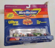 Vintage Galoob Micro Machines Ultra Fast 18 Formula Racers Collection   Carded