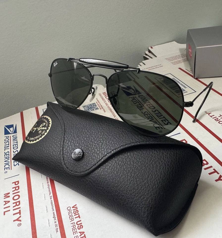 Óculos de sol unissex Ray Ban RB3030 Outdoorsman 58mm - Imagem 3 de 4