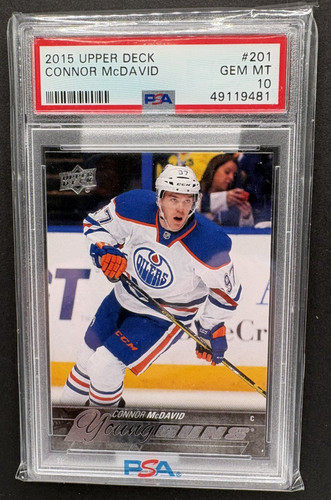 2015/16 Upper Deck Hockey #201 Connor McDavid Young Guns Rookie PSA 10 GEM MINT
