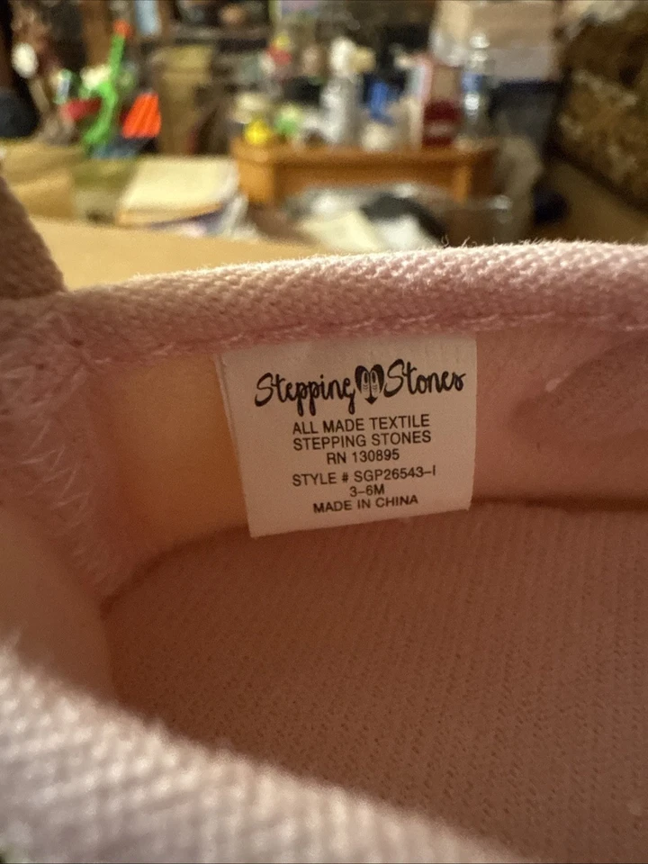 Stepping Stones GIrls Bebé Bebé 3 6 Meses Rosa Bling Zapatos Planos 2B Foto 3 de 4