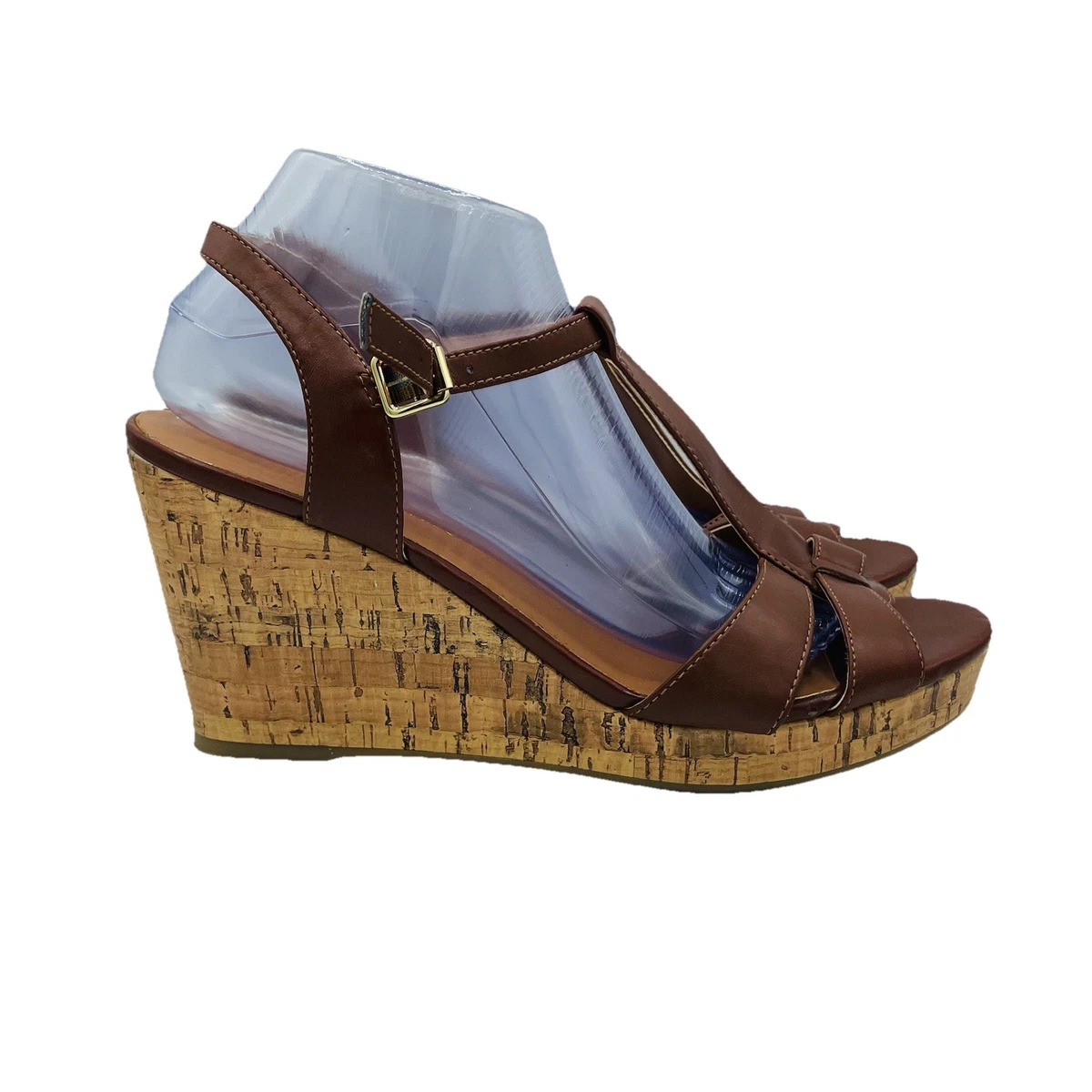 Franco Sarto Women’s Brown Leather Strappy Casual Gensi Sandals Size 8.5M Franco Sarto Women main image 3