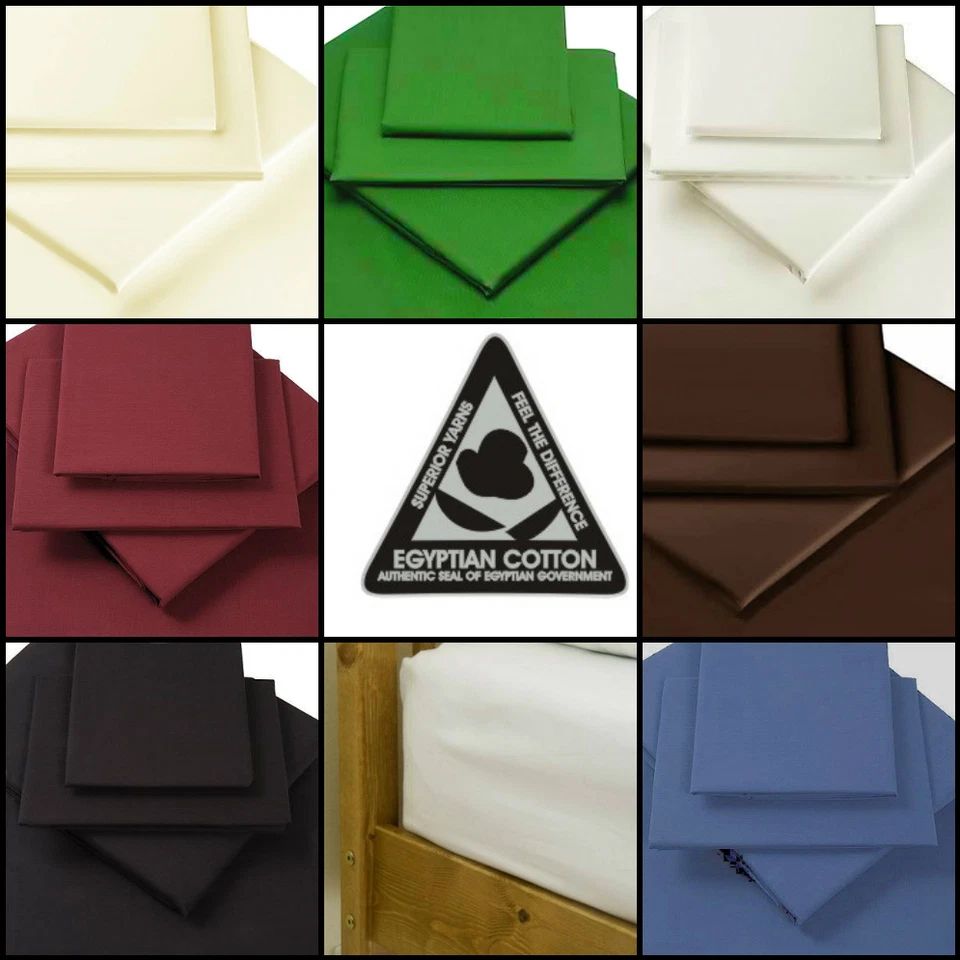 16" (40cm) Extra Deep Fitted Sheets 200 T/C Pure Egyptian Cotton Double King