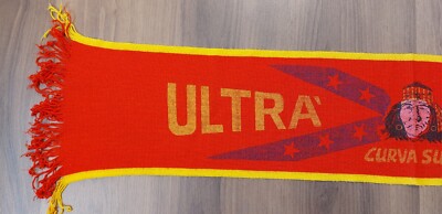 Rare old football scarf 80s ultras Roma, Curva Sud hooligans