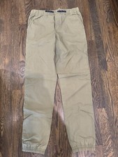 Polo Ralph Lauren Drawstring Joggers Cargo Pockets Boy Sz XL 18-20 Khaki Chino