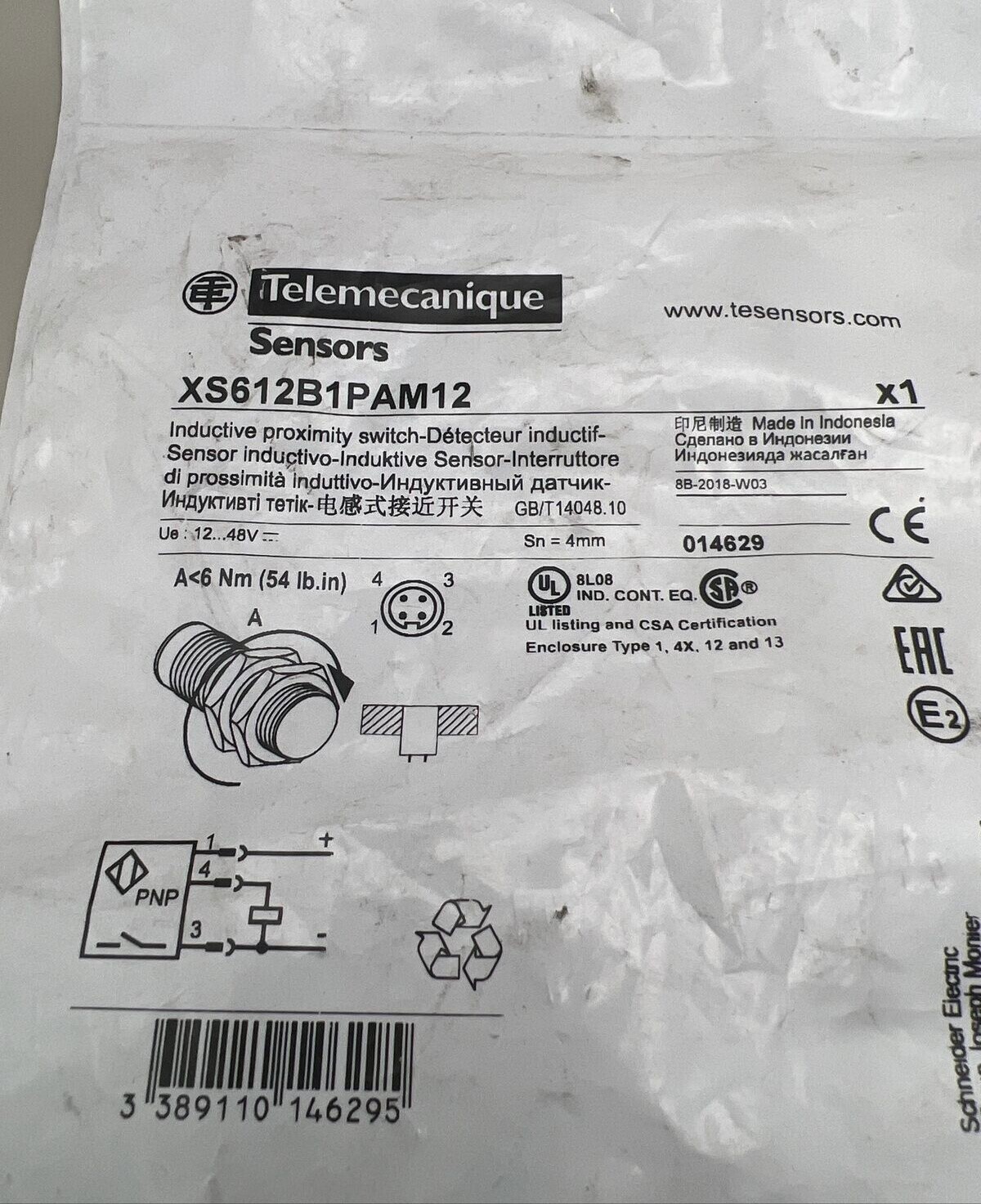 Brand New Schneider XS612B1PAM12 Proximity Switch Sensor Fast delivery