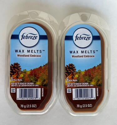 2 Packs Febreze Wax Melts Woodland Embrace 12 Wax Melts Total Febreeze *New*