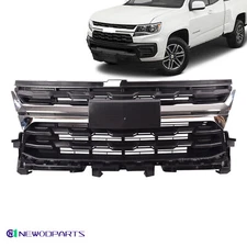 Front Upper Grille With Chrome Trim For Chevrolet Colorado 2021-2022 84896828