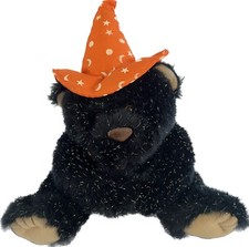 Halloween glitter black witch teddy bear plush 11 Stuffed Animal Toy