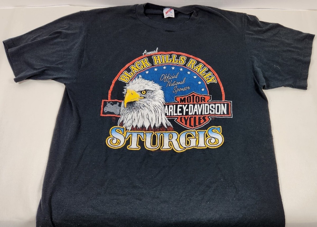 Harley-Davidson Black Hills Rally Tシャツ VTG Harley Davidson 1988 Sturgis Black Hills Rally T Shirt