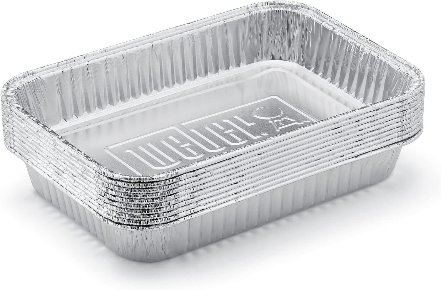 Barquette aluminium Weber 6415 en lot de 10 lèchefrites pour barbecue