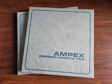 AMPEX 10" Empty Metal Reel for 1/4" Tape Silver/Aluminum with box NOS - set of 2