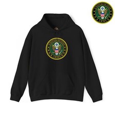 United States Army Hoodie, Military Hooded Sweatshirt, US Army Emblem Sweatshirt