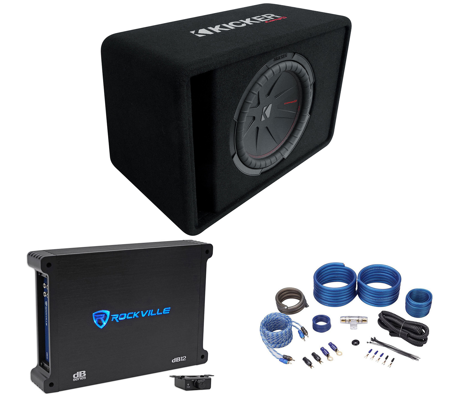 Автомобильный сабвуфер Kicker 48VCWR122 COMP12 12 мощностью 1000 Вт моноусилитель Вентилируемый сабвуфер 73890₽