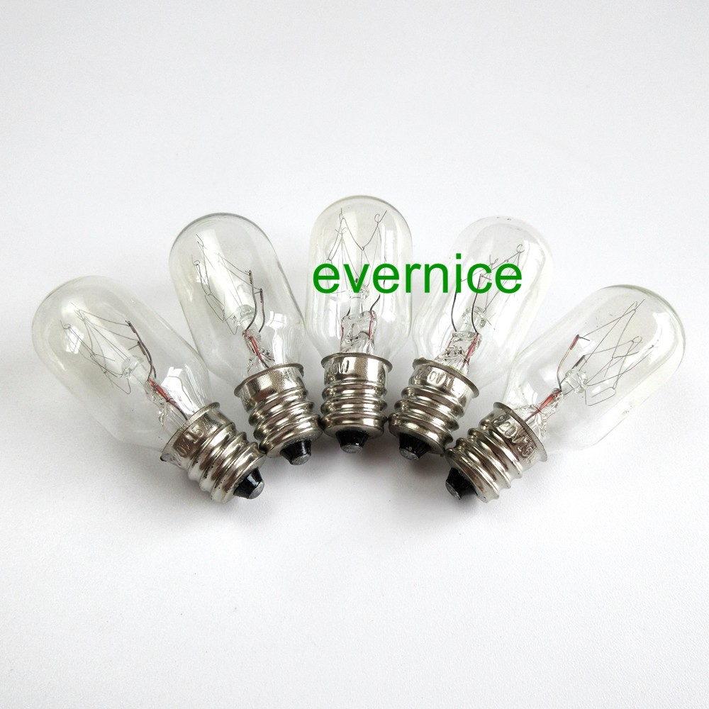 5 Pcs Screw In Clear Light Bulbs 220V 15W For Brother, Singer