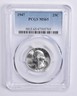 MS65 1947 Washington Quarter 25c PCGS Blue Lbl Philadelphia
