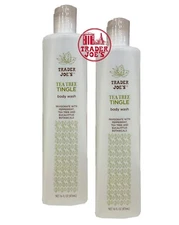 2 Packs Trader Joe's Tea Tree Tingle Body Wash + Peppermint & Eucalyptus 16OZ