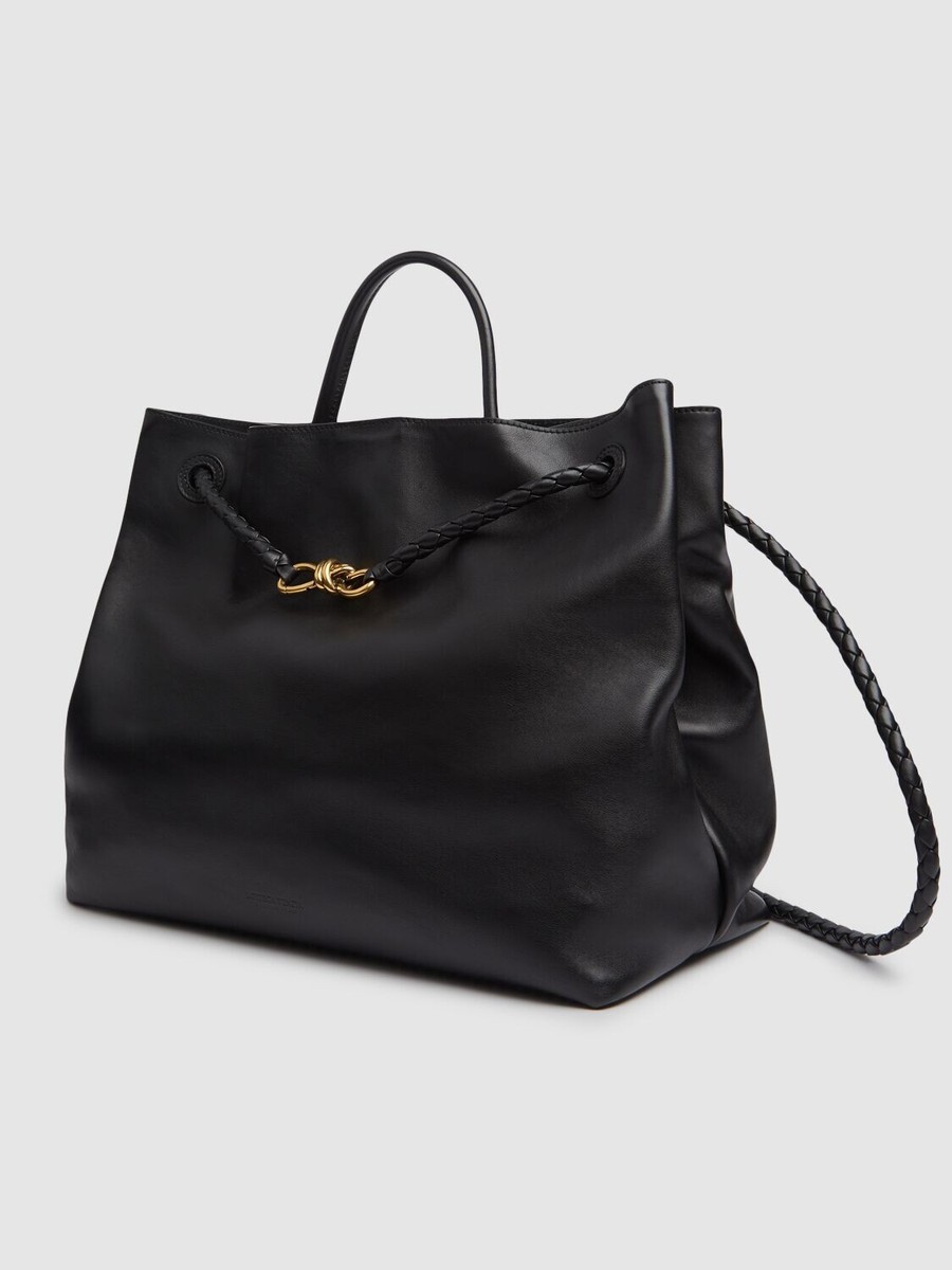 BOTTEGA VENETA Andiamo Large $8400 Black Silky Leather Top BOTTEGA VENETA Andiamo Large $8400 Black Silky Leather Top