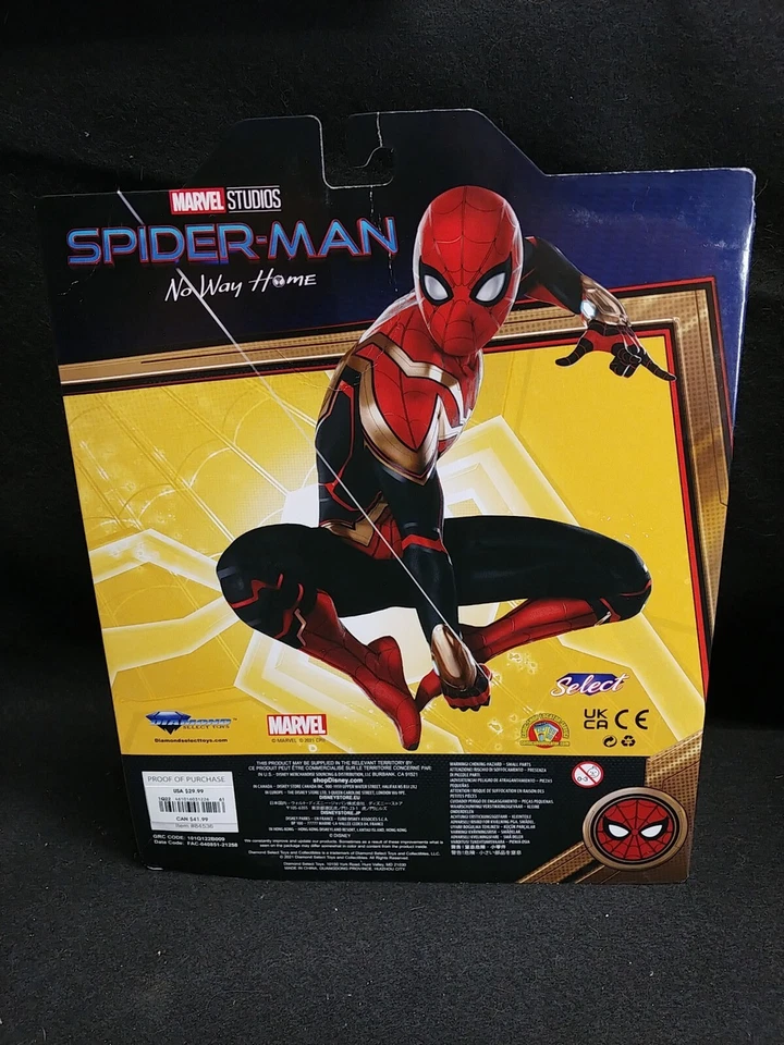 Figura de acción exclusiva de No Way Home Marvel Select Spider-Man Disney Store Foto 4 de 4