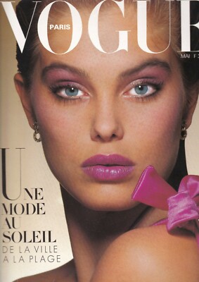 VOGUE PARIS 1983 RENEE SIMONSEN ROSEMARY MACGROTHA ELLE MACPHERSON  GUY BOURDIN 