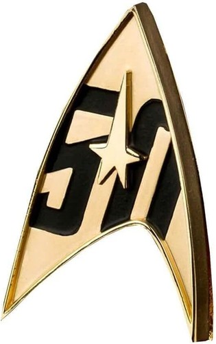 QMx Star Trek Voyager STR-0049 Badge de communication magnétique Doré Standard