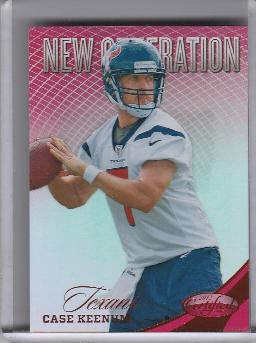 2012 PANINI CERTIFIED #257 CASE KEENUM ROOKIE RC RED REFRACTOR TEXANS 8/250 3088