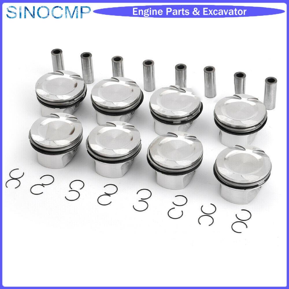 8x Pistons Rings Set For Mercedes-Benz X166 W221 W222 GL500 S500