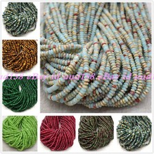 2x4mm Natural Smooth Multi-Color Gemstone Rondelle Abacus Loose Beads 15" AAA