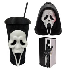 Scream 7 Ghostface Popcorn-Eimer, Snack-Organizer im Horror-Totenkopf-Design
