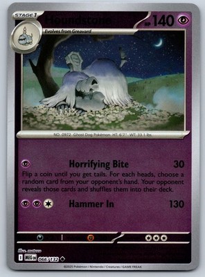 Houndstone - Reverse Holo Uncommon ME01: Mega Evolution 066/132 NM