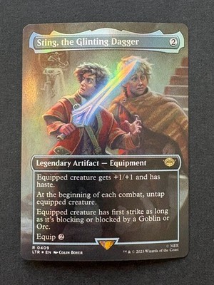 MTG Lord of the Rings - Sting, the Gliming Dagger Borderless Foil Rare