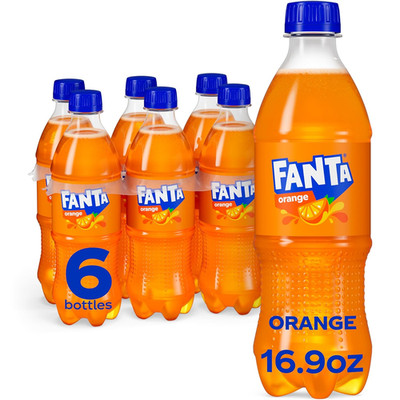 Orange Soda Soft Drink, 16.9 Fl Oz Bottles, 6 Pack