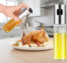 Stainless Steel Olive Oil Sprayer Mister – Refillable Cooking Spray Bottle