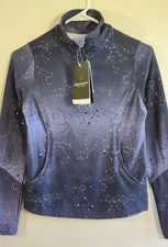 NWT Obermeyer Teen 1/4 Zip Baselayer Ski Snow Winter Celestial Stars Girl Medium
