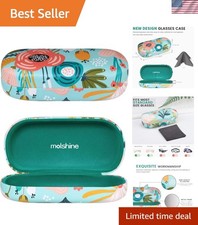 Luxury Hard Shell Glasses Case - Universal Fit with Floral Print for Men  Women